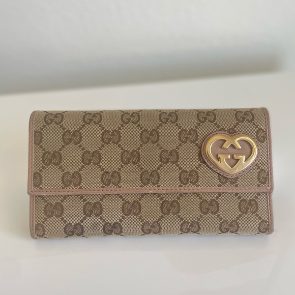 GUCCI Long Wallet ♡ Heart Detail ♡ Rose Gold ♡ W/Box ☆ Y2K ☆ - Picture 7 of 16